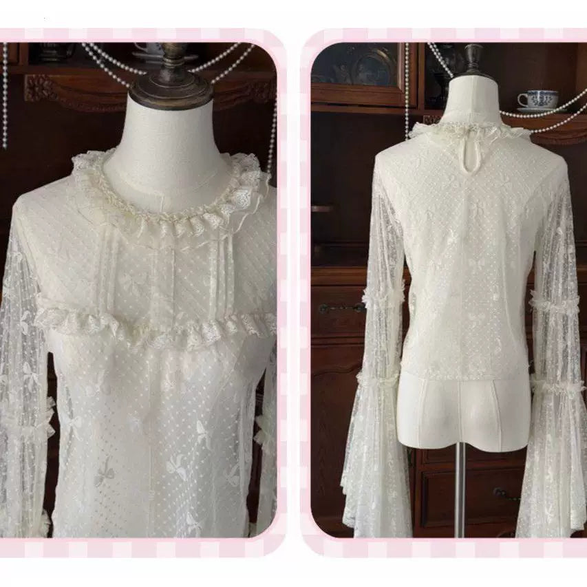 Sweetheart Dream Machine - Ballet Ruffle - Lolita Blouse with Princess Sleeves