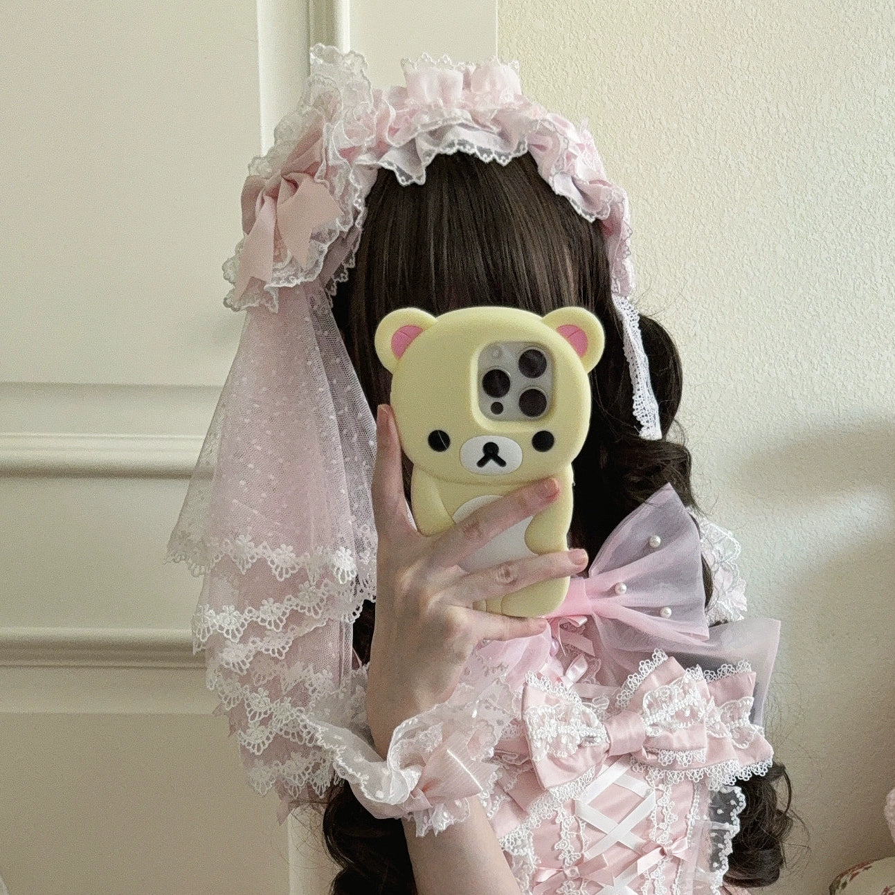 Velvet Sweetheart - Doll-like Sweet Lolita Jumper Dress, Bow Accents (L M S) 44021:792811