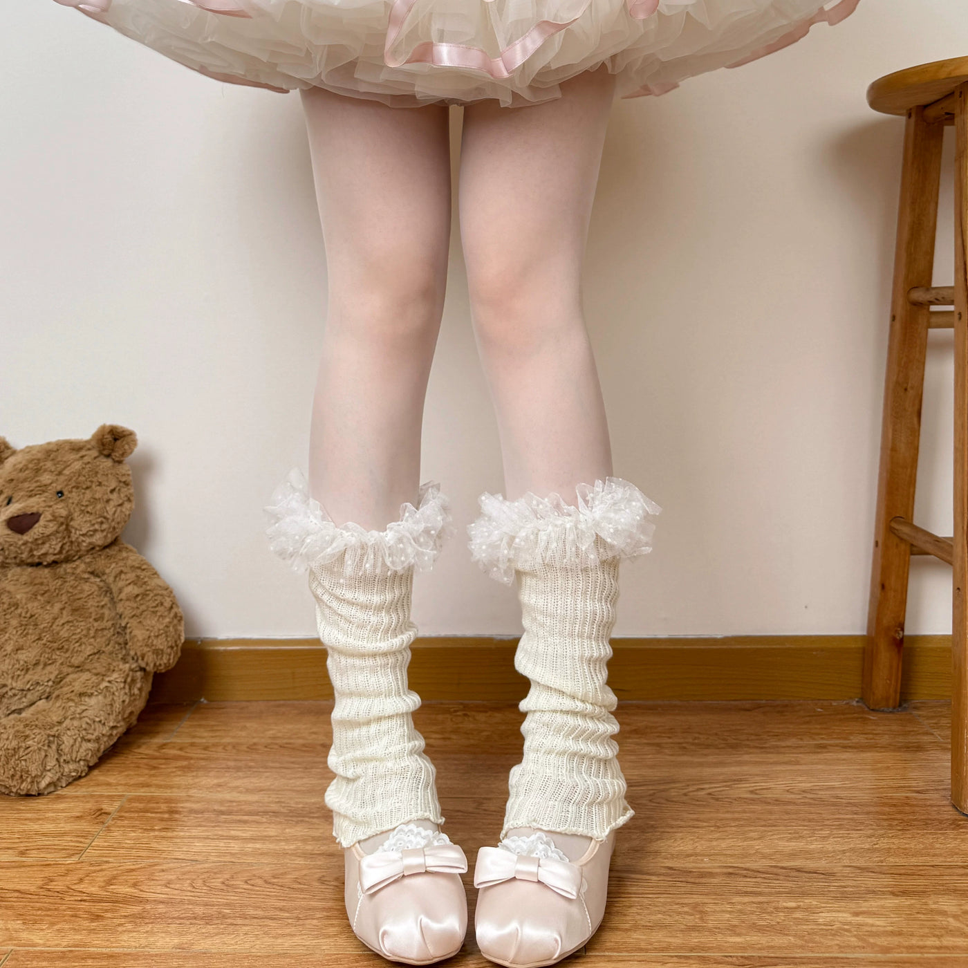 Chubby Bear Tales - Soft Gather - Gathered Leg Warmers with a Slouch Silhouette