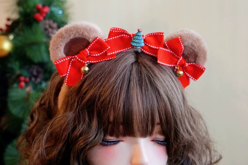 Benshouzao Handmade Bear-Ear Bow Headband — 4