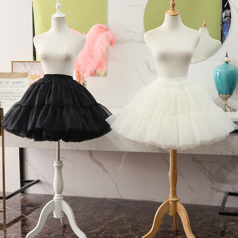 Manyiluo - Daily Lolita Yarn - Hoopless Petticoat with Lace-Trimmed Ruffles - product detail 4