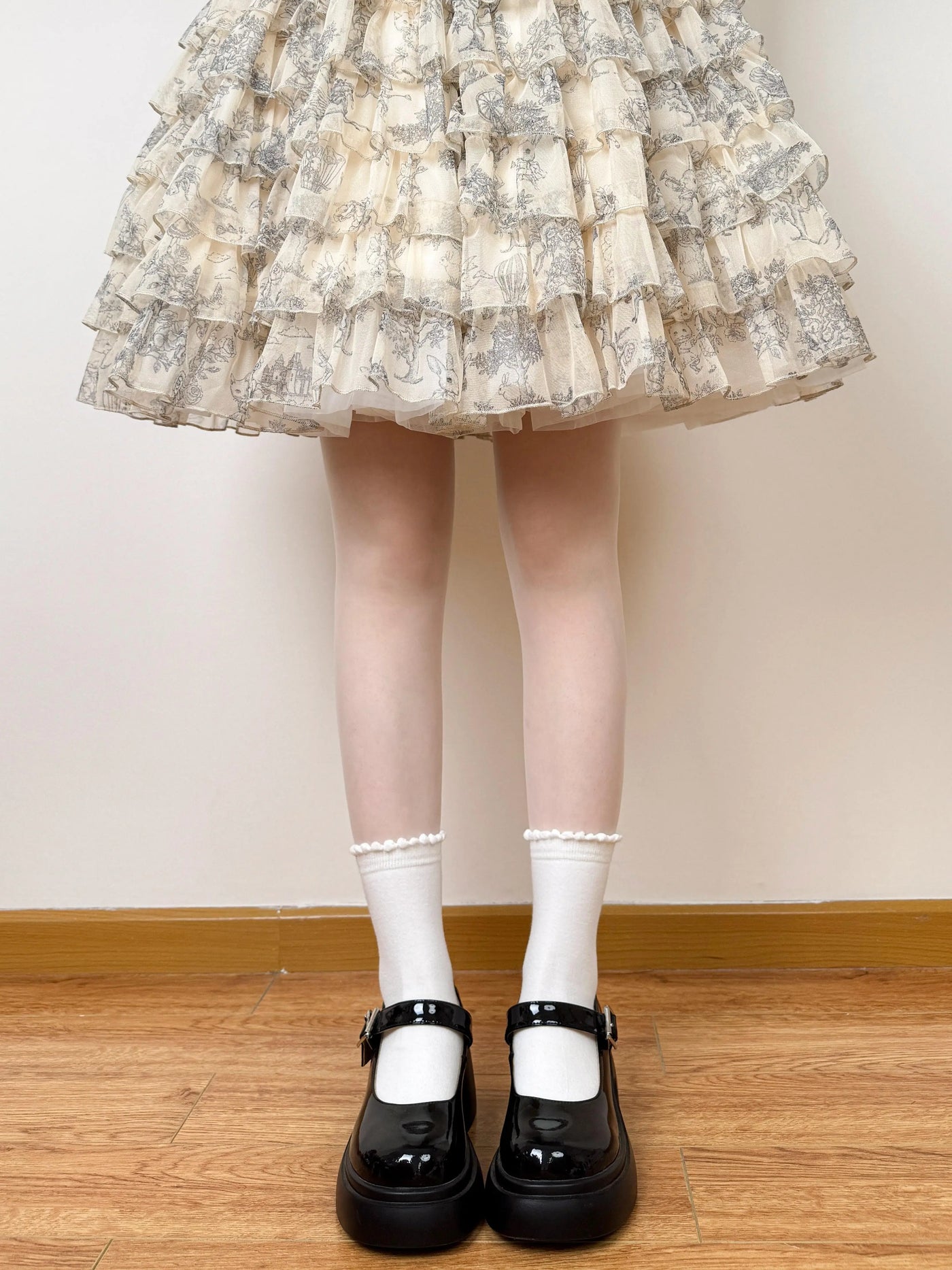 Chubby Bear Tales - Soft Lace - Short Socks with Cotton-Lace Trim