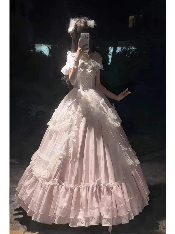 Emoji Dream - Sweet Lolita Ballgown - Pink floor-length formal Lolita