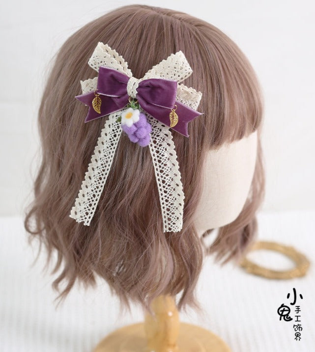 Xiaogui - Grapery Lolita Earring Necklace - Lolita Accessory Headwear