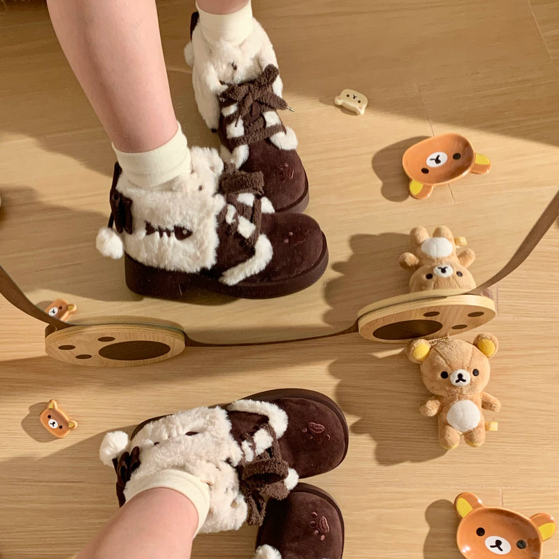 Corner Cat Snow-Paw Plush Lolita Winter Shoes — additional product view