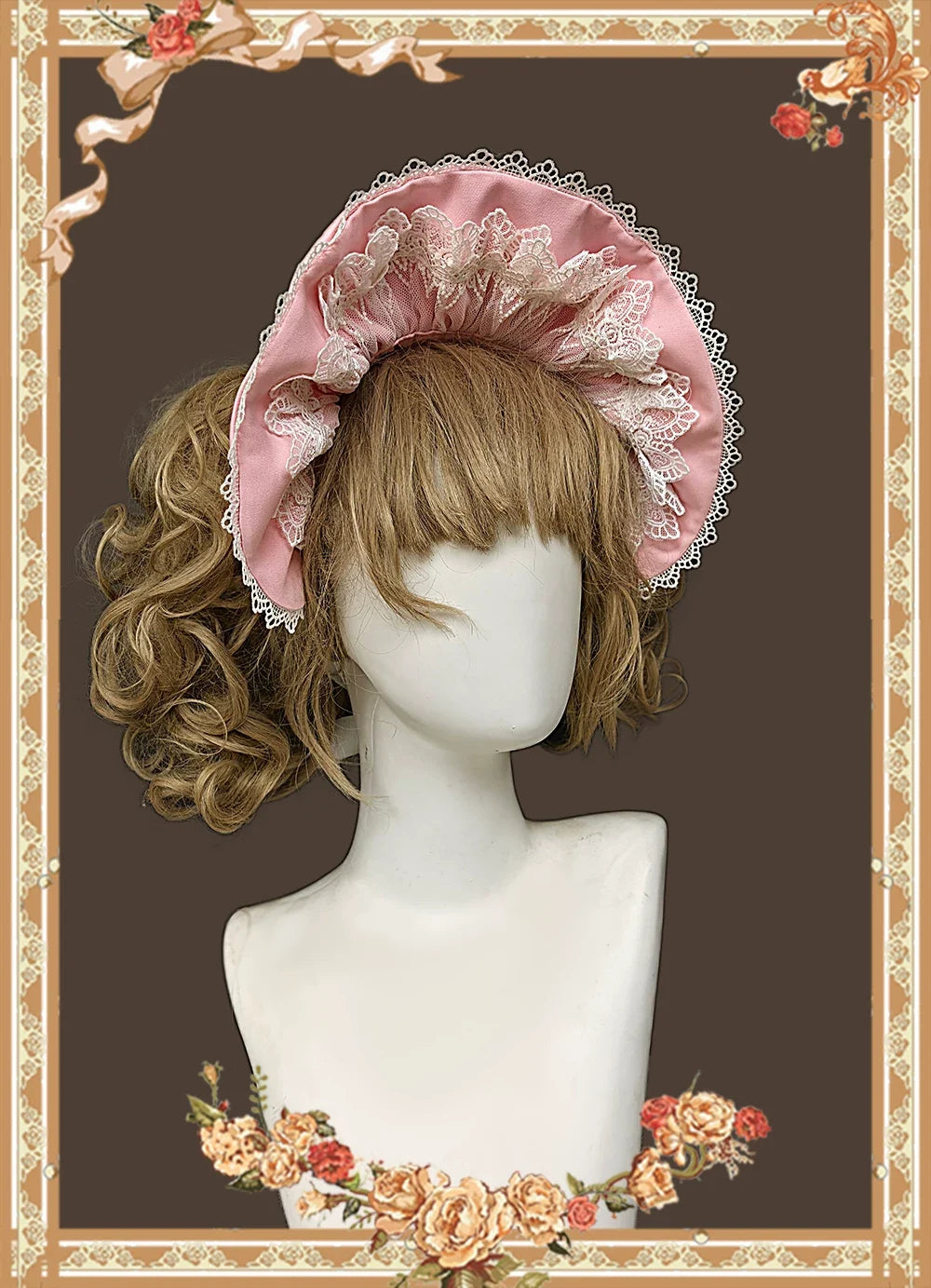 Mirror Doll - Old School Lolita Tiered Hem JSK with Polka Dot Lace 45540:853678