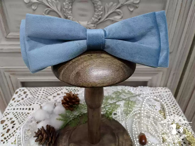 Miss point - Rose Silhouette - Lace Bow KC Lolita Accessories misty blue KC