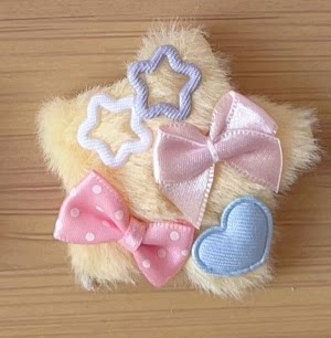 Golden Pikaka - Pastel Star Hair Accessories - Fluffy Star Hair Clip