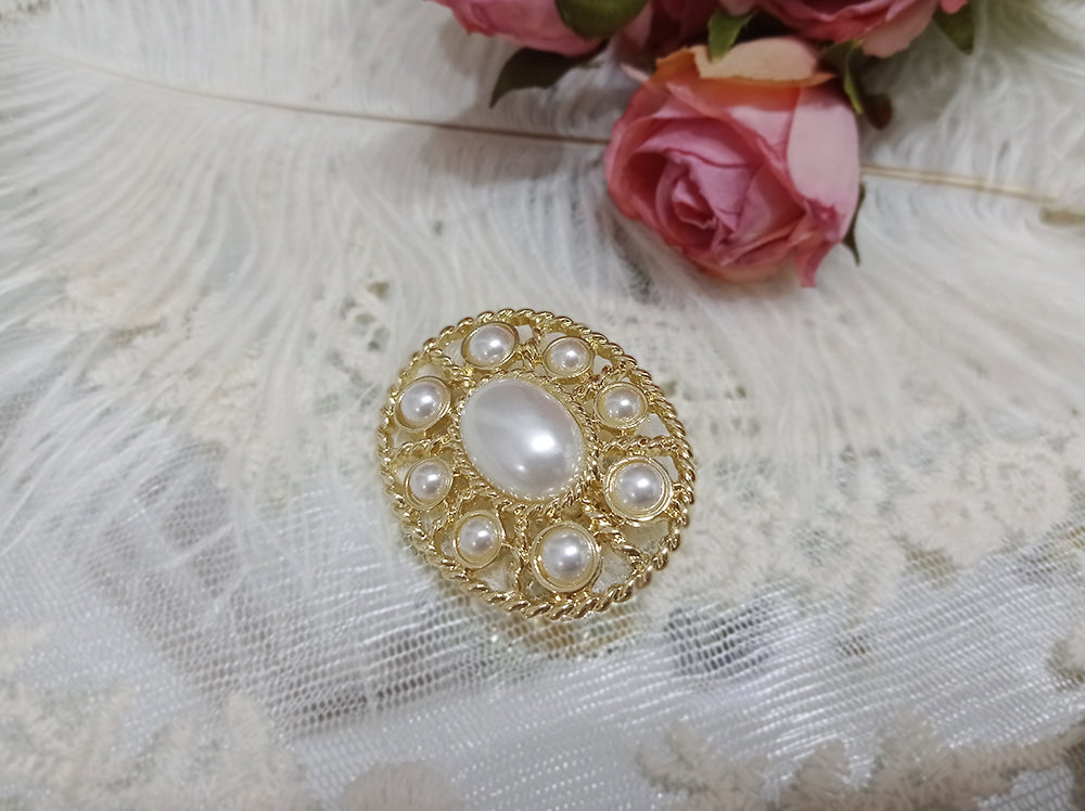 (BuyForMe) Miss Point~French Rose~Lolita Brooch and Waist Tie white pearl brooch 678:59279