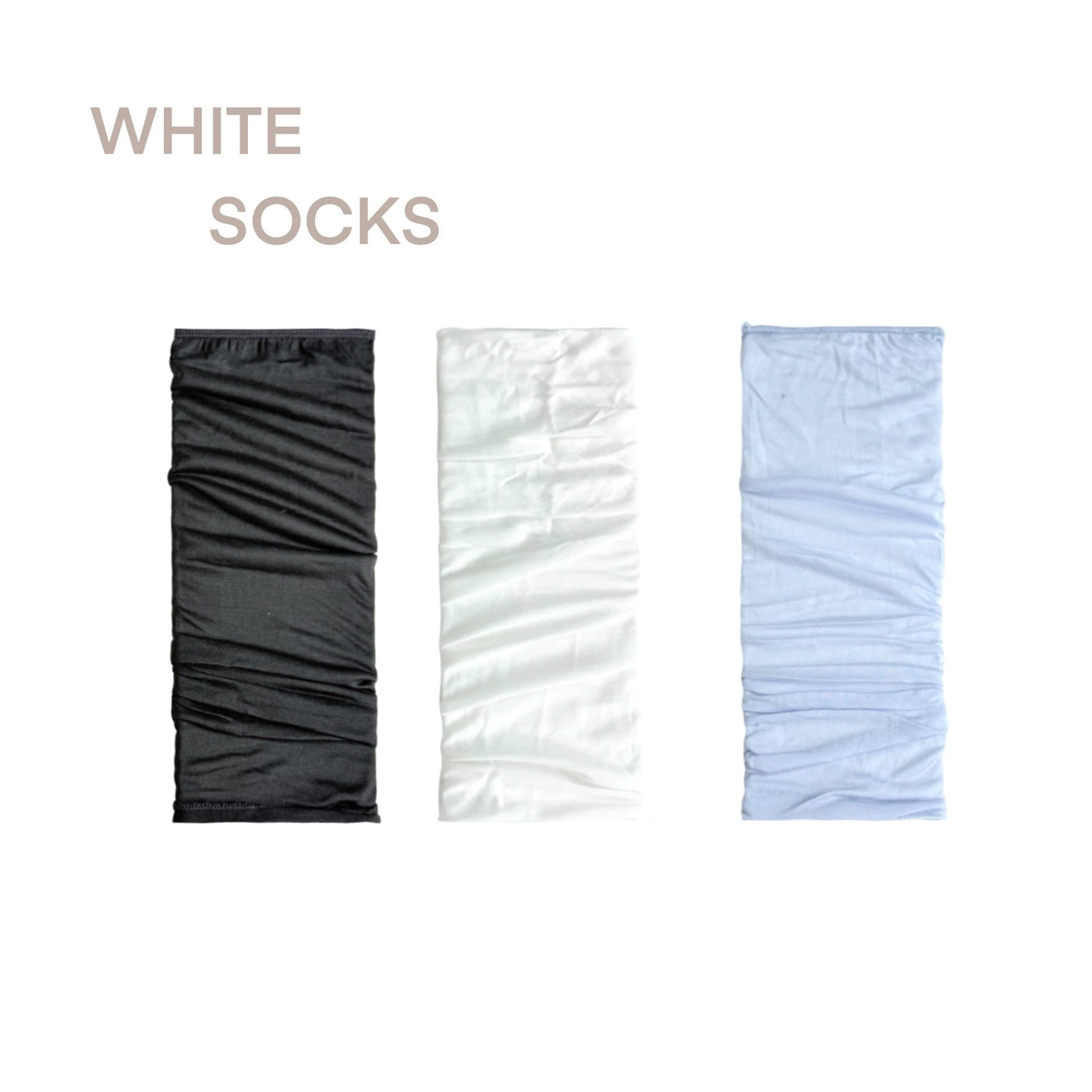 White Socks - K-Style Ballet - Mid-Calf Stirrup Slouch Socks with Gathered Folds