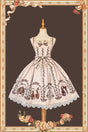 Individual Item / JSK - Apricot Patterned - Coffee Embroidery / S