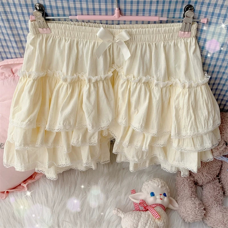 Sugar Girl - Cotton Lolita Bloomer - Loose Ruffled Hem Petticoat