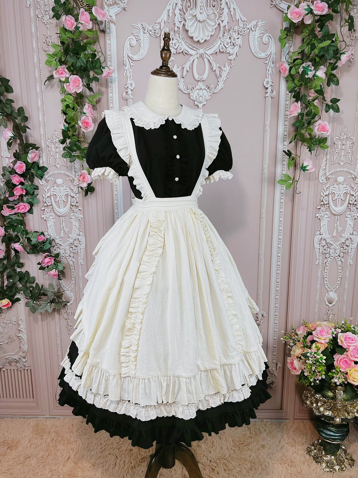 DMFS Lolita - DMFS - Piaget Servant / Maid Lolita OP Dress Vintage Lolita Dress