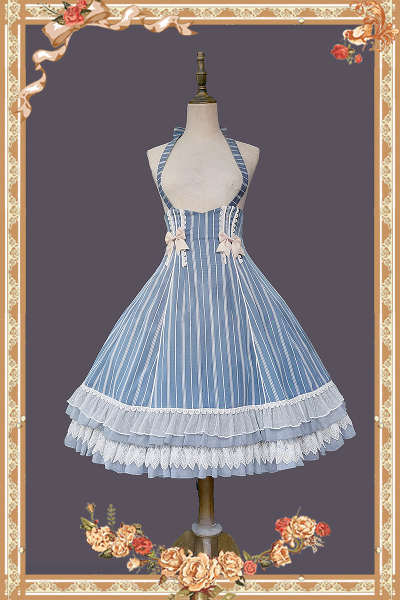 Infanta Elegant Lolita Stripe High-waist SK Skirt