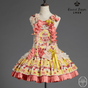Yellow pink, strap skirt. / S
