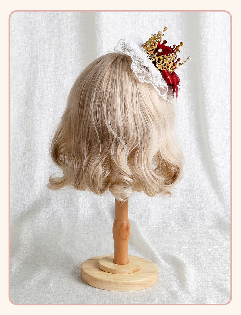 Stardust Rose - Rose Bow Collection - Headwear with red rose motifs