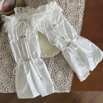 Sock Noble - Light Vintage - Lace Sock Covers with Drawstring Ties
