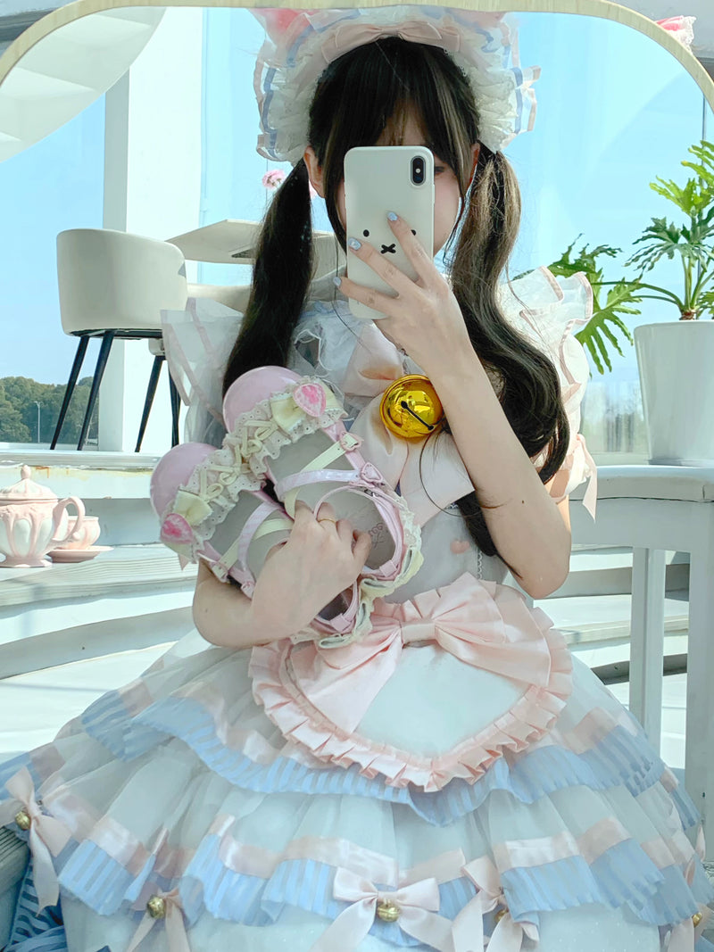 Aimee Strawberry Limited 2.0 Lolita shoes — pastel shoes styled with a sweet coordinate