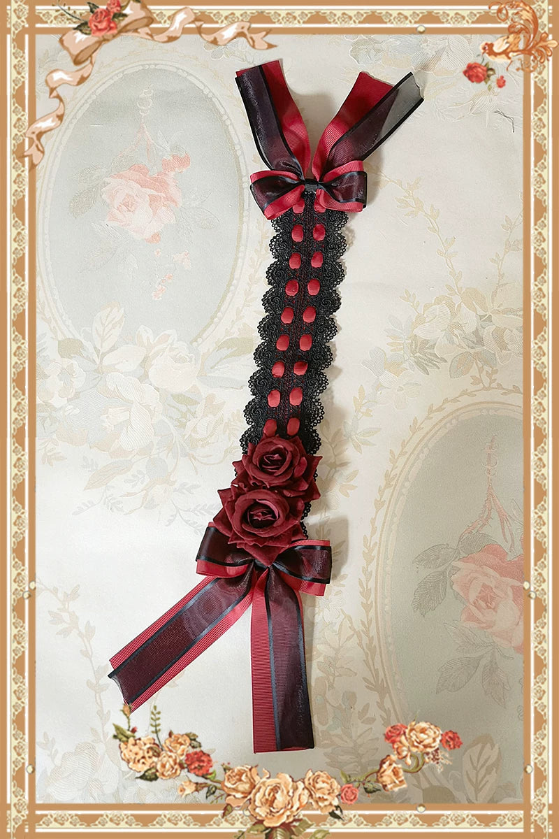 Infanta - Gothic Rose - Red and Black Hair Accessories