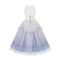 Waist fishbone purple halter long JSK Available in advance / S