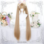 Yiwang perruque blanche de base en lin de tung + queues de cheval sans tresses