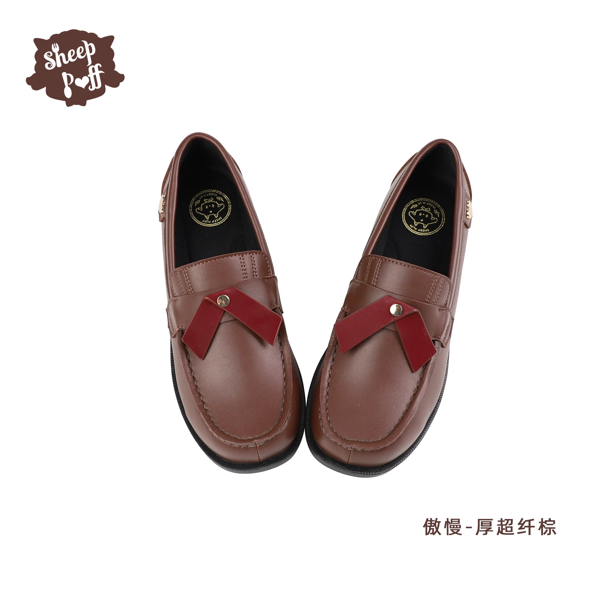 Sheep Puff Lolita shoes featuring a cute puff design, perfect for a chic uniform or casual Lolita fashion style.