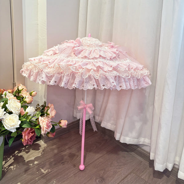 Independent Brand - Pink Bridal Tea-Party Lolita Parasol - main product image