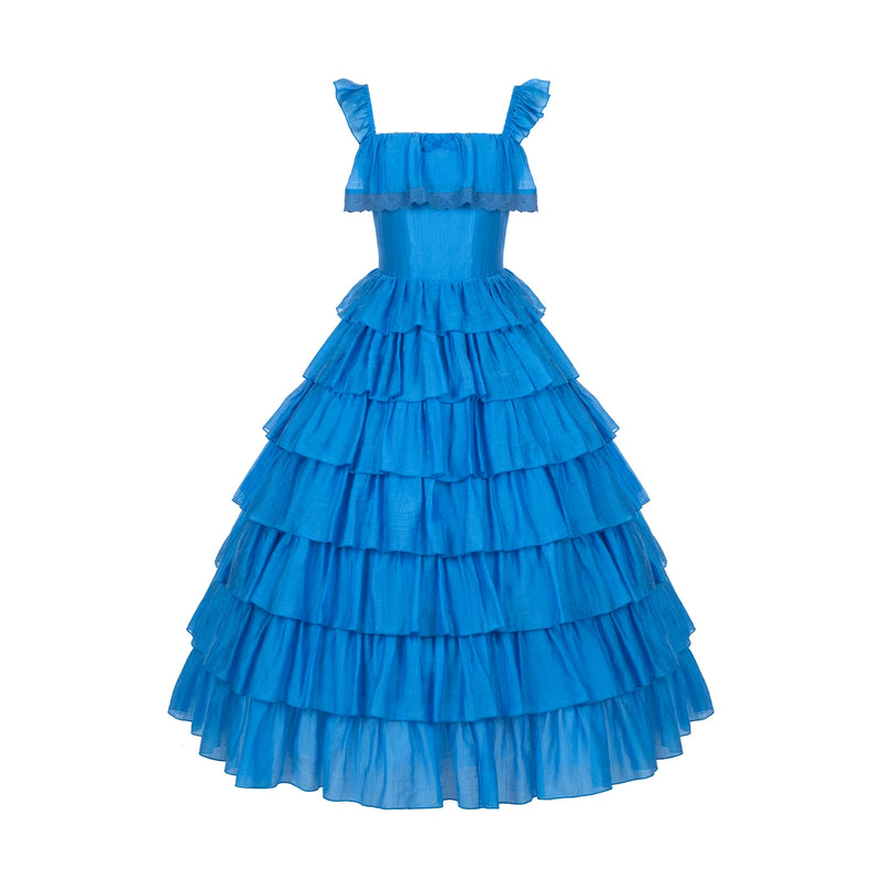 With PUJI - Foam Rain - Lolita OP Dress, Ruffle Trim & Square Neckline detail view 10