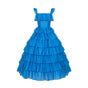 Seven-layer ruffled blue dress Pre-sale In stock / S