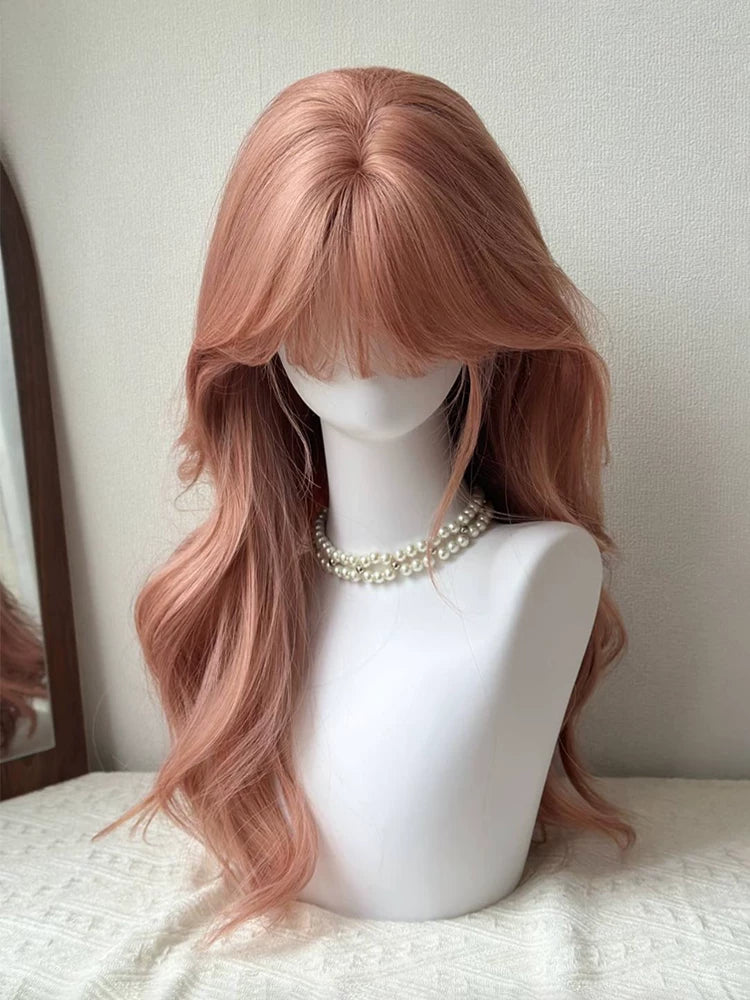 Kunkun Fish Twilight Rose pink long wavy wig - view 3