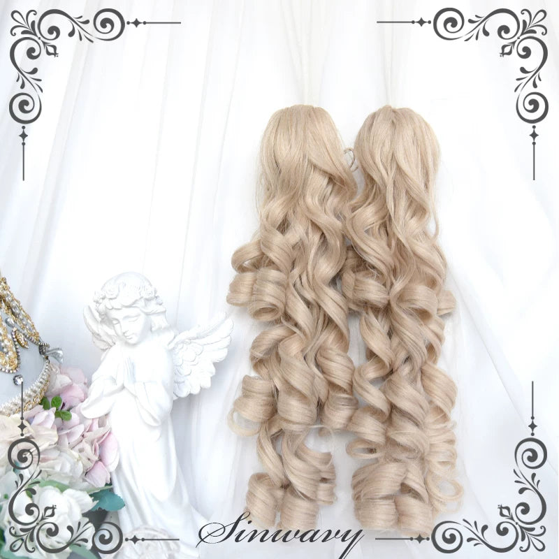 Sinwavy pearl beige Roman curl twin tails - view 3