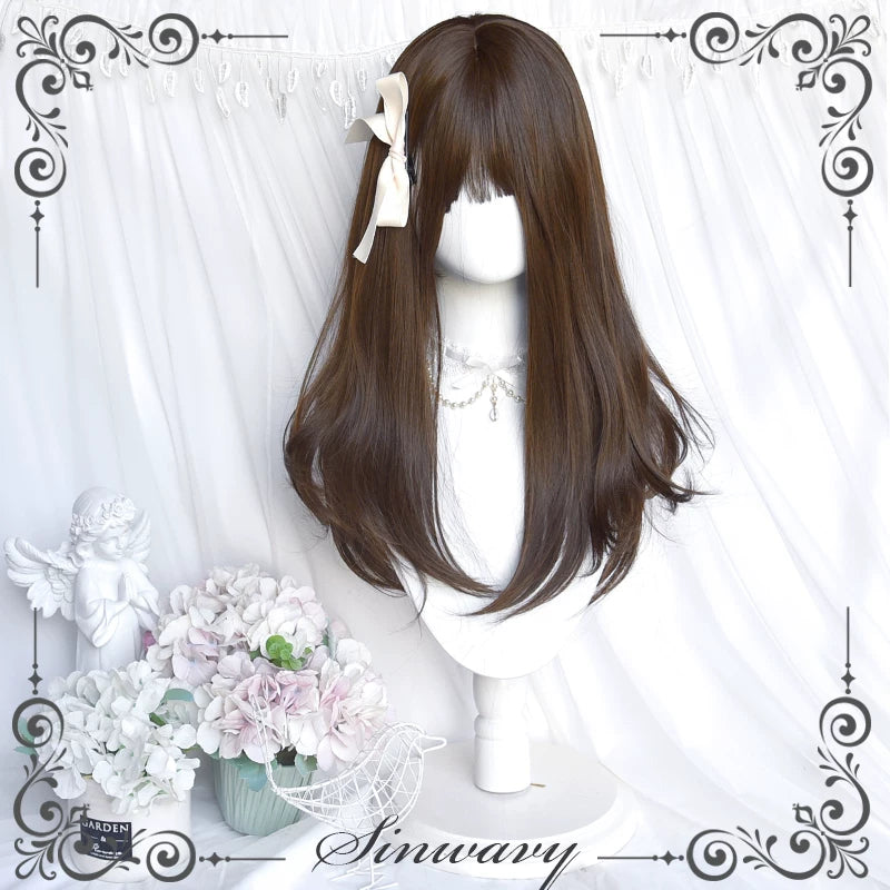 Dark-brown long curly Lolita wig - view 6