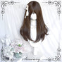 Dark brown - long curly hair