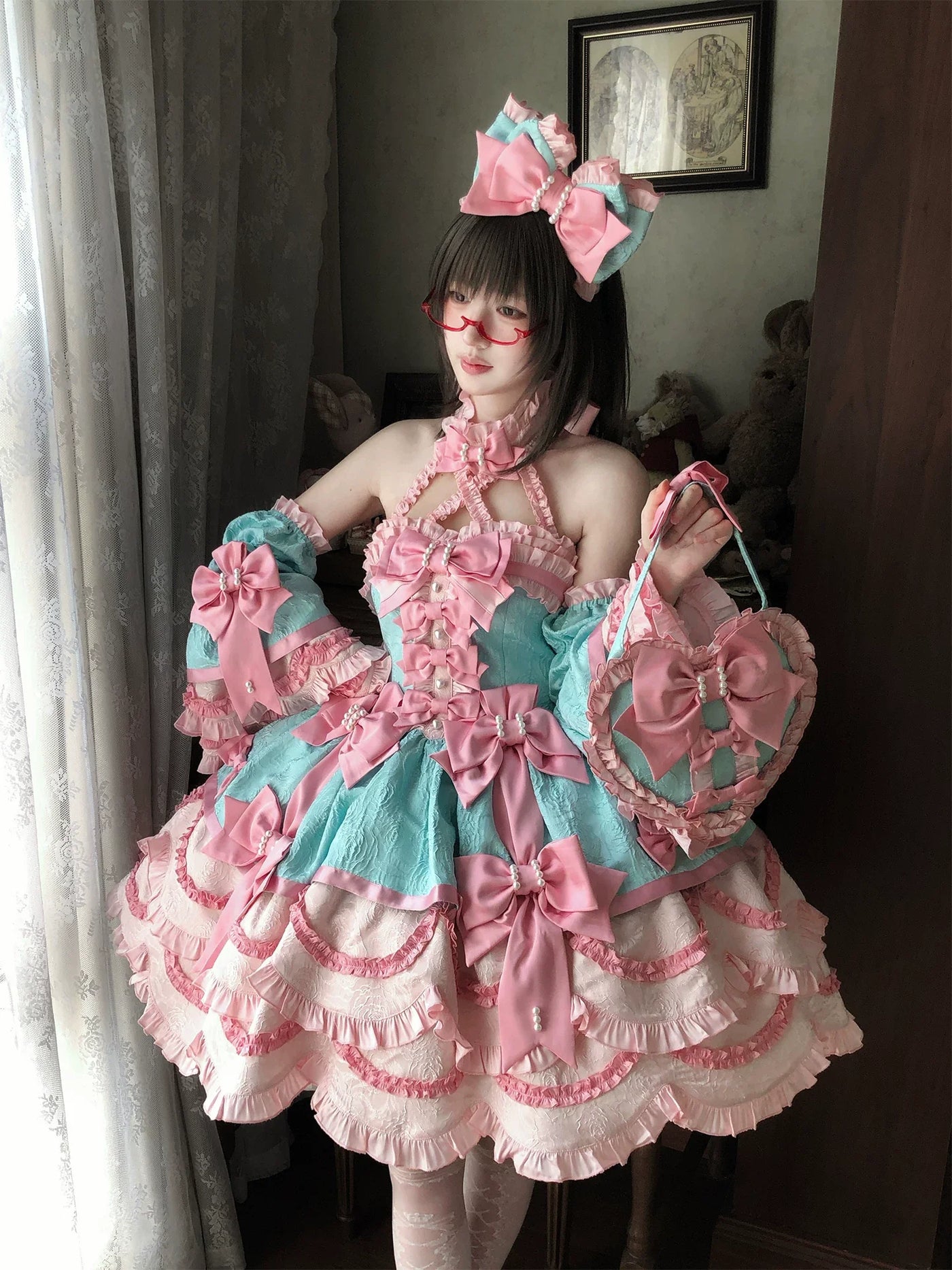 Alice Girl - Sweetheart Petal - Sweet Lolita Hime Sleeves, Layered Ruffles
