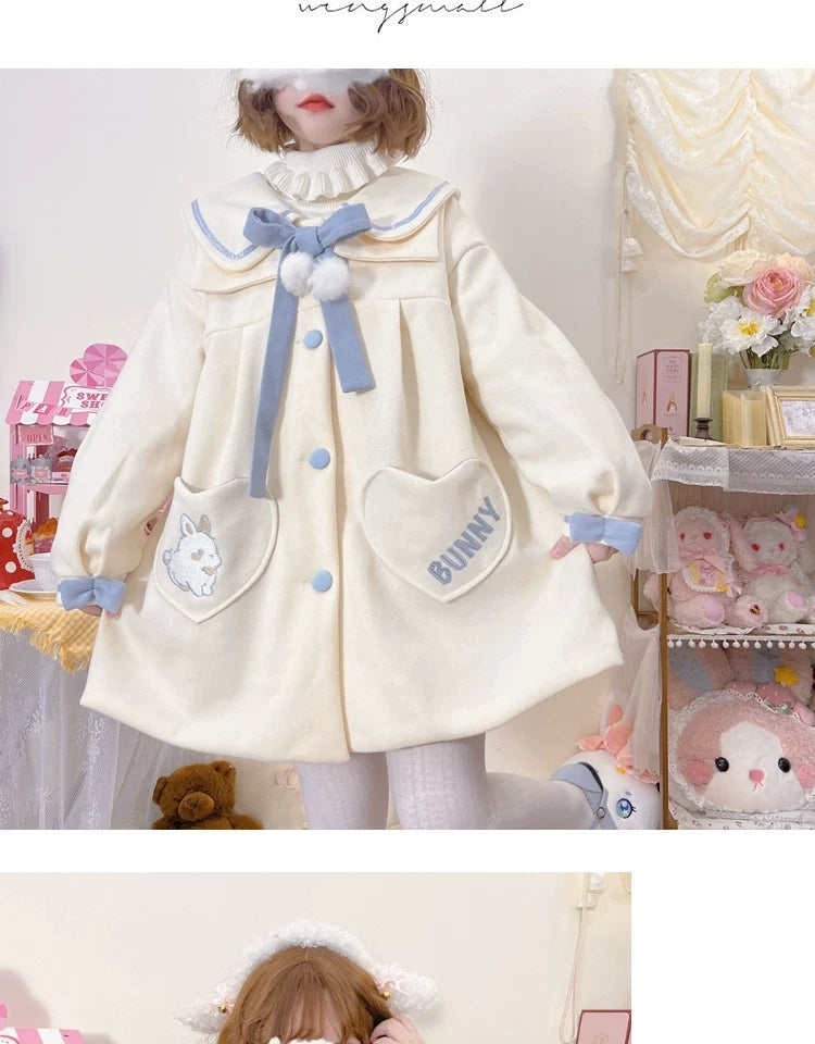 Niu Niu - Plus Size Lolita Coat Woolen Winter - Lolita Overcoat Outerwear