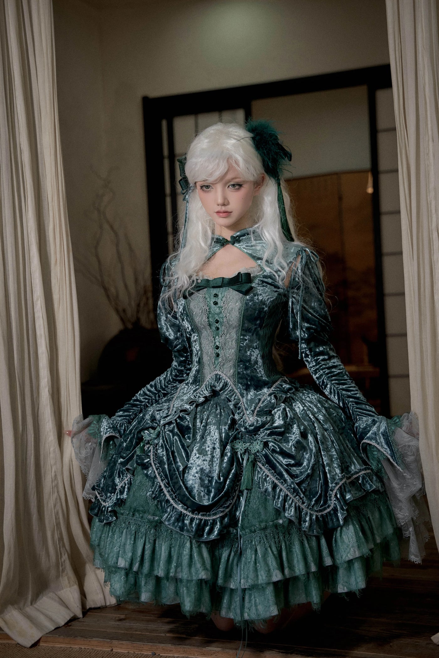 tonight - Yan She Ling - Velvet Hime-Sleeve Top, Vest or Lift-Up Skirt