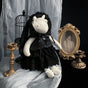 Doll Box Little Lamb Yuki 4-piece set (white bag + white straps + black clothes + black hat) (One Size, order S) In Stock / S