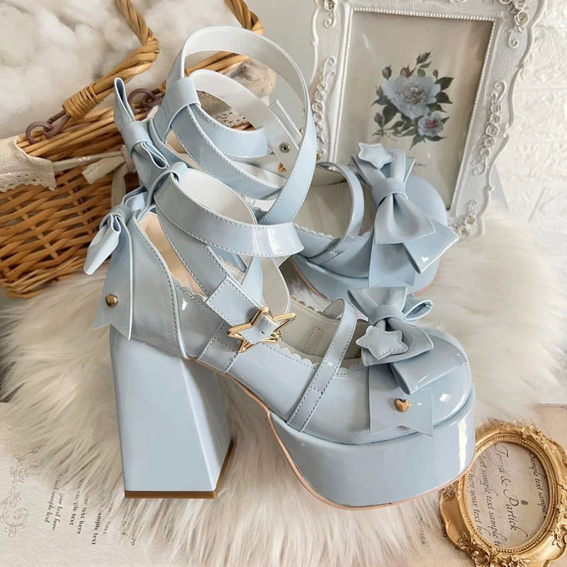 beauty bunny - Star Prayer - Round-Toe Lolita Shoes with One-Strap Star Buckle - product detail 6
