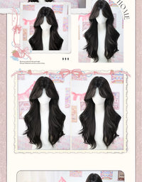Dalao Home - Xinhua Ling - Natural Long Curly Full Wig - Xinhua Ling Black Tea