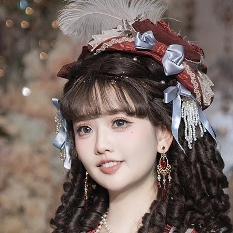 Krad Lanrete - Mary's Portrait - One-Size Headwear with Lace and Ribbon Bows