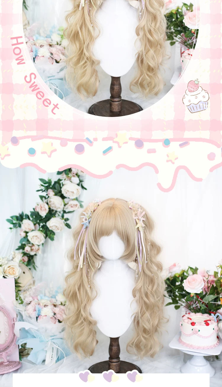 Dalao Home Jinqiang golden curly twin-ponytail wig - additional view 3