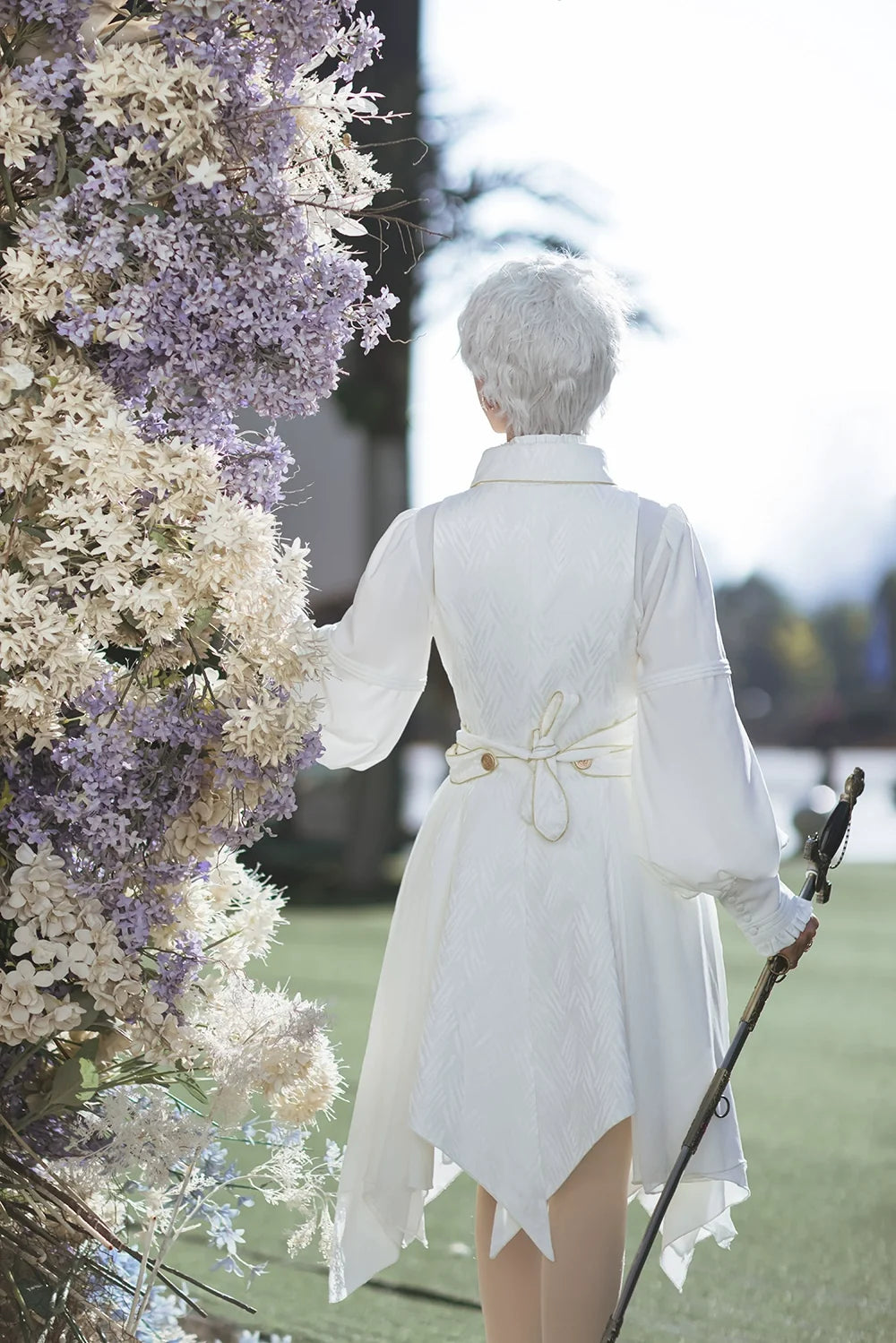 Immortal Thorn - Snow Shadow - Long Sleeveless Ouji Lolita Coat