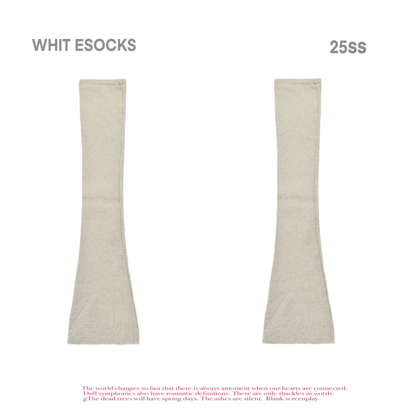 White Socks - Winter Ribbed Slouch - Long Slouch Leg Warmers with a Flared Cuff