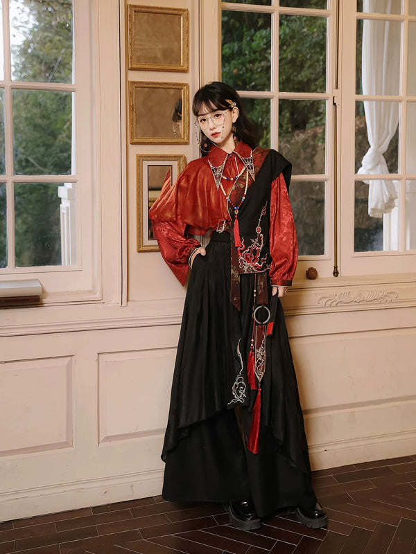 Fan Hua Xin Embers Wuxia-Inspired Blouse & Trousers — additional product view