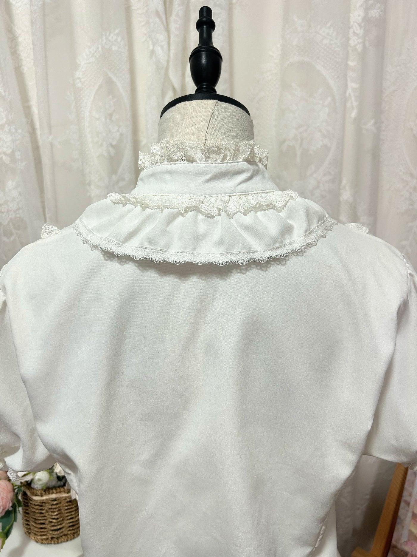Hello Princess Lolita - Doll Collar - White Blouse with Lace Trim – detail view 3