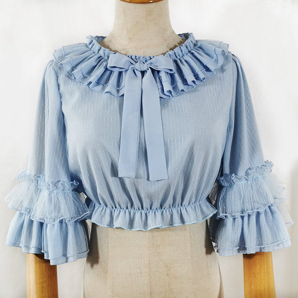 Sakurada Fawn - Princess Sleeve Chiffon Lolita - Blouse Innerwear