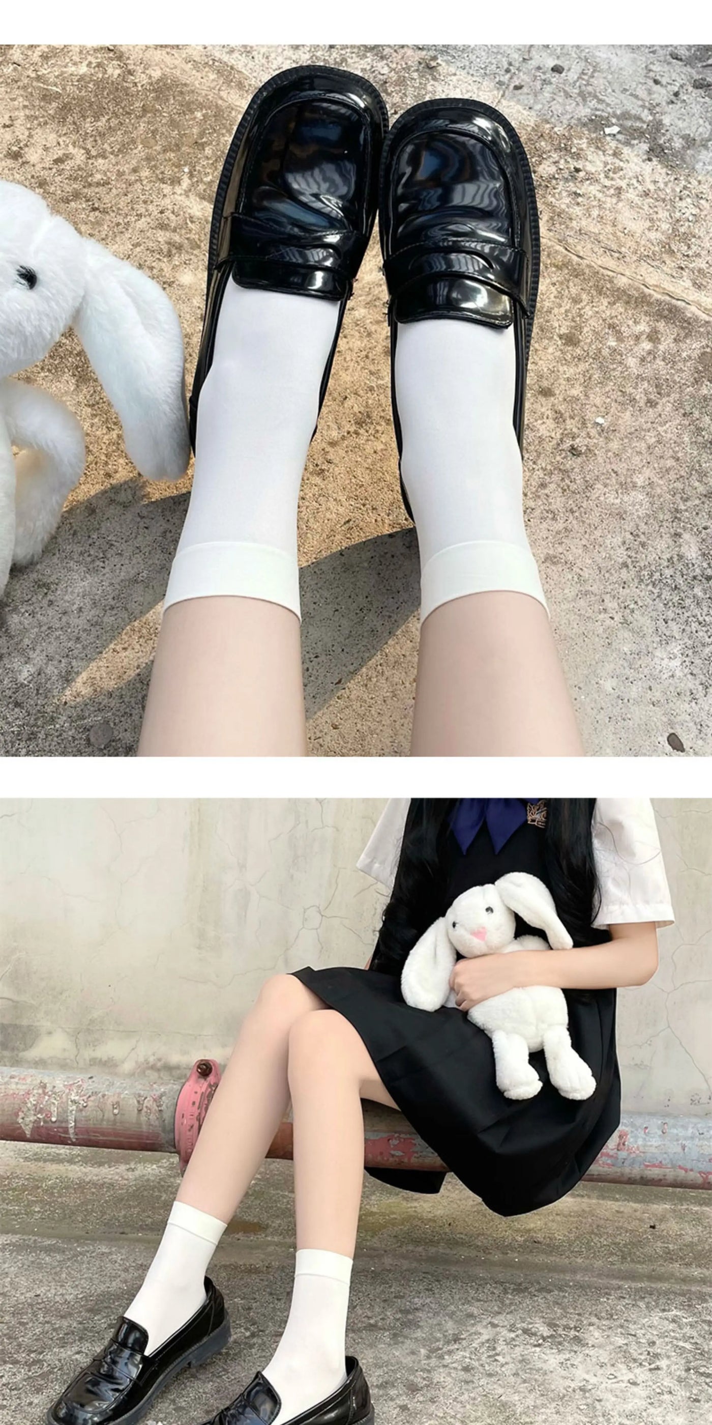 Floral Milk Cat - Cool Velvet - Two-Pair Mid-Calf Socks with Velvet Finish