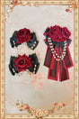 Rosette & Red-Black Clip Set / One Size