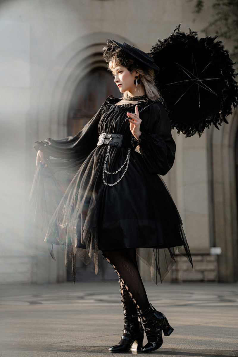 Your Princess - Gothic Lolita High Waist Black Dress - OP Dress