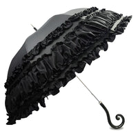 Independent Brand - Gothic Birdcage Lace Lolita Parasol - Black - decorative handle - coated layer
